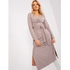 Suknelė-LK-SK-509456.99-tamsiai smėlio spalvos