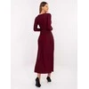 Suknelė moteriška bordo ilga elegantiška