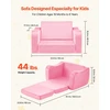 VEVOR Sulankstoma vaikiška sofa 2-in-1, rožinė