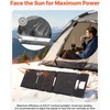 VEVOR Sulankstomas 30W saulės kolektorius, USB ir Type-C