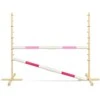 Šuolių kliūtis hobby horse 160 cm rožinė su dviem kartelėmis