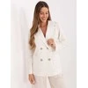 Švarkas ecru spalvos medvilninis su kiauraraščiu raštu LK