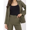 Vyriškas švarkas khaki spalvos elegantiškam įvaizdžiui