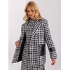 Švarkas moterims -LK-MA-509511.99-balta-juoda