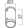 Šviečiančio kabelio XLOOP 18MM sujungimo elementas, juodas