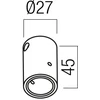 Šviečiančio kabelio XLOOP 18MM užbaigimas - laikiklis, baltas