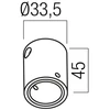 Šviečiančio kabelio XLOOP 25MM užbaigimas - laikiklis, baltas