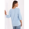 Šviesiai mėlyni marškinėliai moterims su 3/4 rankovėmis Relevance