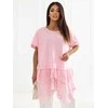 Šviesiai rožinė moteriška oversize palaidinė