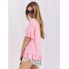 Šviesiai rožinė moteriška oversize palaidinė