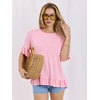 Šviesiai rožinė oversize palaidinė moterims