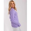 Šviesiai violetinis megztinis