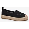 Šviesios drobinės vasarinės espadrilės moterims