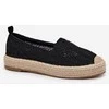 Šviesios drobinės vasarinės espadrilės moterims