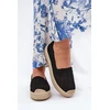 Šviesios drobinės vasarinės espadrilės moterims