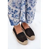 Šviesios drobinės vasarinės espadrilės moterims
