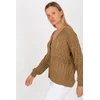 Sweater Sweter Damski Model LC 8022.04P Dark Smėlio spalvos - Rue Paris