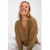 Sweater Sweter Damski Model LC 8022.04P Dark Smėlio spalvos - Rue Paris