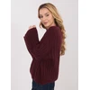 Megztinis moterims oversize bordo spalvos
