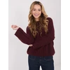 Megztinis moterims oversize bordo spalvos