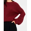Moteriškas oversize megztinis bordo spalvos