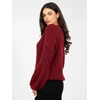 Moteriškas oversize megztinis bordo spalvos