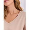 Moteriški smėlio spalvos marškinėliai T-shirt-RV-TS-A1095.33
