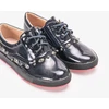 tamsiai mėlynos spalvos lakuoti vaikiški sportbačiai