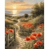 Tapyba pagal skaičius Aguonų laukas prie jūros 40 × 50 cm