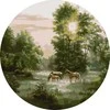 Tapyba pagal skaičius Arkliai ganosi miško pievoje 40 × 40 cm
