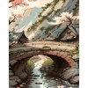 Tapyba pagal skaičius „Japoniško tilto kaimo scena“, 40 × 50 cm