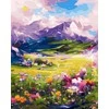 Tapyba pagal skaičius Kalnų pieva su gėlėmis 40 × 50 cm