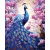 Tapyba pagal skaičius Povas tarp gėlių 40 × 50 cm