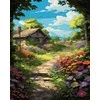 Tapyba pagal skaičius rinkinys Gėlių tako kaimo sodyba 40 × 50 cm