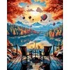 Tapyba pagal skaičius Romantiška terasa 40 × 50 cm