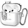 Tech-Protect Plonas dėklas su kabliuku, skirtas AirPods 4 - Skaidrus