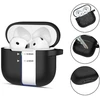 Tech-Protect Silikoninis dėklas su kabliuku, skirtas AirPods 4 - Juodas