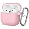 Tech-Protect Silikoninis dėklas su kabliuku AirPods 4 - Rožinis