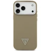 „Guess“ grūdėto trikampio logotipo „MagSafe“ dėklas, skirtas „iPhone 17 Pro Max“ – ruda