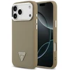 „Guess“ grūdėto trikampio logotipo „MagSafe“ dėklas, skirtas „iPhone 17 Pro Max“ – ruda