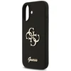 Telefono dėklas Guess Silicone Big 4G Script iPhone 17, juodas