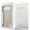GUESS dėklas, skirtas IPHONE 17 Air, suderinamas su MagSafe GUHMP17MP4GRMDEP (PU su 4G Strass logotipu), rožinis