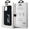Dėklas Karl Lagerfeld Silicone Metal Script Logo iPhone 15 Case - Juodas