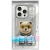 Telefono dėklas iPhone 15 Pro Max pilkas su meškiuku Nimmy