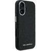 Karl Lagerfeld Grained PU Repeated Logo MagSafe dėklas skirtas Apple iPhone 16 juodos spalvos