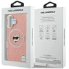 Dėklas Karl Lagerfeld IML Choupette Head Logo MagSafe iPhone 16 Case - Rožinė