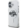 Karl Lagerfeld IML Glitter Karl and Choupette Sketch MagSafe dėklas iPhone 16 skaidrus