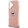 Dėklas Karl Lagerfeld IML Choupette Head Logo MagSafe iPhone 16 Case - Rožinė