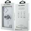 Karl Lagerfeld IML Glitter Karl and Choupette Sketch MagSafe dėklas iPhone 16 skaidrus
