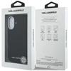 Karl Lagerfeld Grained PU Repeated Logo MagSafe dėklas skirtas Apple iPhone 16 juodos spalvos